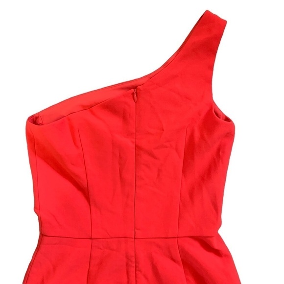 French Connection Whisper One-Shoulder Envelope Minidress In Color Flame Size 0 - Picture 8 of 12